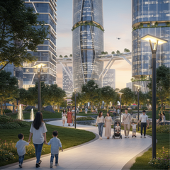 Cột Đèn Sân Vườn Năng Lượng Mặt Trời ZALAA Chính Hãng