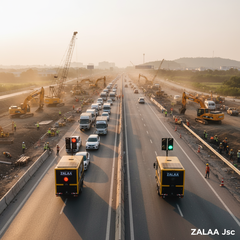 Đèn Tín Hiệu Giao Thông Di Động NLMT ZALAA Chính Hãng