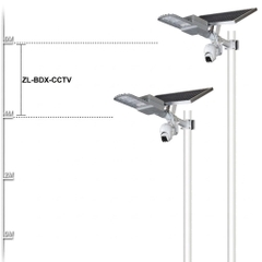 Đèn Đường Năng Lượng Mặt Trời Tích Hợp Camera An Ninh 4G WiFi ZALAA ZL-BDX-CCTV