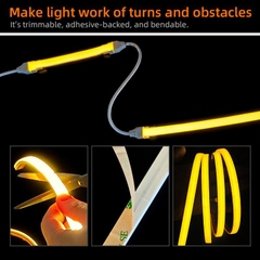 Đèn LED Dây COB Neon Linh Hoạt 10W COBFreeCut-2 IP67 Cắt Tự Do - ZALAA OEM/ODM Flexible Neon COB LED Strip
