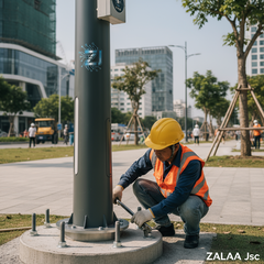 Vật Tư & Linh Kiện Thi Công Lắp Dựng Cột Đèn Chiếu Sáng ZALAA