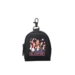 Ví móc khóa TROY OVAL HỌA TIẾT đựng tiền lẻ, phụ kiện tai nghe,. chất vải bố pvc chống thấm, size 9 x 7 x 4cm