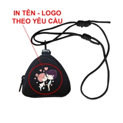 IN TÊN - LOGO THEO YC - REC Ví móc khóa, ví mini đựng tiền đựng thẻ, phụ kiện,.. [ kèm dây đeo ], size 11 x 10 x 3cm