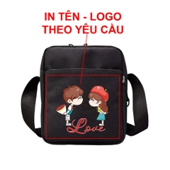 IN TÊN + LOGO THEO YÊU CẦU - SIMPLE Túi đeo chéo nam nữ kiểu dáng đơn giản nhỏ gọn, chất vải bố pvc chống thấm
