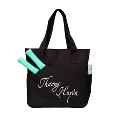 IN TÊN + LOGO THEO YÊU CẦU - Túi tote thể thao đựng vợt pickleball TOTE-PCK vải bố pvc trượt nước, size lớn 37 x 36 x 13cm