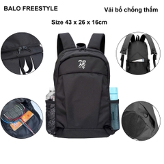 Balo thể thao thời trang TROY FREESTYLE gọn nhẹ đựng đồ đa năng size 43x26x16cm, vải bố chống thấm