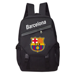 Balo du lịch thể thao TROY phối nắp khóa xéo họa tiết logo câu lạc bộ bóng đá chất vải bố chống thấm