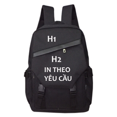 Balo du lịch thể thao TROY phối nắp khóa xéo họa tiết logo câu lạc bộ bóng đá chất vải bố chống thấm