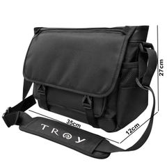 Cặp nam đeo chéo TROY CANCER chất vải bố pvc chống thấm, size 35 x 27 x 12cm có ngăn đựng laptop