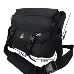 Cặp nam đeo chéo TROY Jupiter phối nắp size 37x30x13cm đựng laptop 14inch, chất vải bố chống thấm