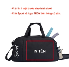 IN TÊN + LOGO THEO YÊU CẦU Túi trống thể thao du lịch HUNTER có ngăn đựng giày riêng. Vải bố pvc chống thấm