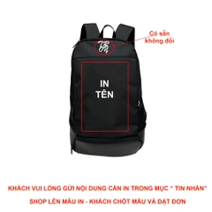 IN TÊN - LOGO THEO YC - HERA Balo thể thao bóng đá, cầu lông, pickleball, ngăn đựng giày size 43 x 30 x 18cm, vải bố pvc chống thấm