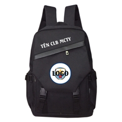 Balo du lịch thể thao TROY phối nắp khóa xéo họa tiết logo câu lạc bộ bóng đá chất vải bố chống thấm