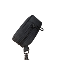 Ví móc khóa TROY OVAL HỌA TIẾT đựng tiền lẻ, phụ kiện tai nghe,. chất vải bố pvc chống thấm, size 9 x 7 x 4cm