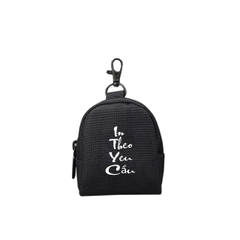 Ví móc khóa TROY OVAL đựng tiền lẻ, phụ kiện tai nghe,. chất vải bố pvc chống thấm, size 9 x 7 x 4cm