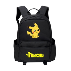 Balo nam nữ TROY VICKY họa tiết PIKACHU, chất vải bố trượt nước chống thấm, size 42 x 30cm ngăn đựng laptop chống sốc
