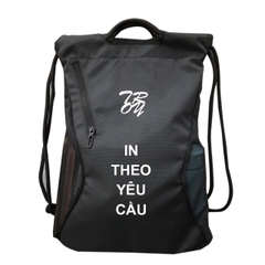 Balo dây rút TROY Leo phối lưới bên hông có quai xách tay, chất vải dù chống thấm, size 43 x 30 x 15cm