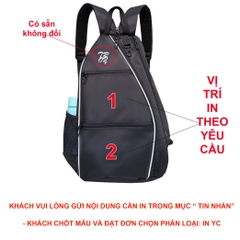 Balo thể thao đựng vợt TROY Pickleball, cầu lông, Tennis, vải bố chống thấm, size 45 x 33 x 18cm