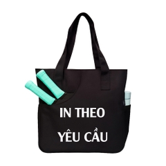 IN TÊN + LOGO THEO YÊU CẦU - Túi tote thể thao đựng vợt pickleball TOTE-PCK vải bố pvc trượt nước, size lớn 37 x 36 x 13cm
