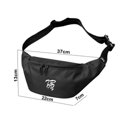 Túi bao tử đeo hông TROY ISTYLE, túi đeo ngực, đeo chéo nam nữ, vải bố chống thấm, size 22x13x7cm