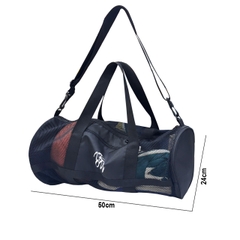 Túi trống lưới thể thao đa năng TROY GYMBALL đựng bóng rổ, bóng đá, vợt pickleball Size 50 x 24cm