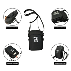 Túi đeo chéo TROY mini bag size 16 x 11cm đựng điện thoại, phụ kiện, chất liệu vải bố pvc chống thấm