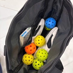IN TÊN + LOGO THEO YÊU CẦU - Túi tote thể thao đựng vợt pickleball TOTE-PCK vải bố pvc trượt nước, size lớn 37 x 36 x 13cm