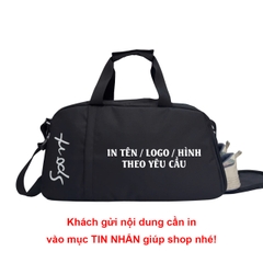 Túi trống thể thao du lịch TROY HUNTER đựng vừa vợt, ngăn đựng giày riêng. Vải bố pvc chống thấm