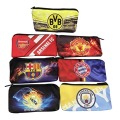 Bóp đựng bút viết dẹp TROY FB họa tiết câu lạc bộ bóng đá size 22 x 10cm, chất liệu vải bố