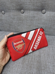 Bóp đựng bút viết dẹp TROY FB họa tiết câu lạc bộ bóng đá size 22 x 10cm, chất liệu vải bố