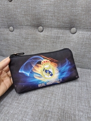 Bóp đựng bút viết dẹp TROY FB họa tiết câu lạc bộ bóng đá size 22 x 10cm, chất liệu vải bố