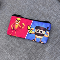 Bóp đựng bút viết dẹp TROY FB họa tiết câu lạc bộ bóng đá size 22 x 10cm, chất liệu vải bố