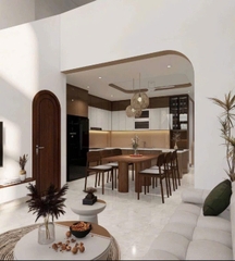 Mẫu nhà cấp 4 có gác lửng 4.7x16m