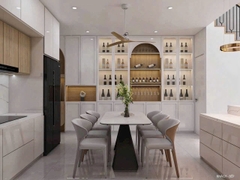 Mẫu nhà 02 tầng, thông tầng hiện đại 5x16m