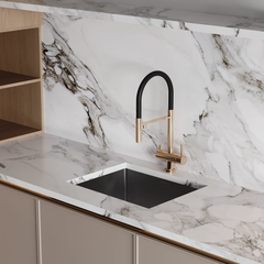 Tủ bếp góc L GoldTRA