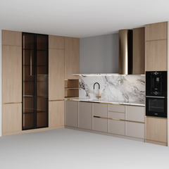 Tủ bếp góc L GoldTRA