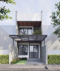 Mẫu nhà 02 tầng hiện đại 4.8x25m