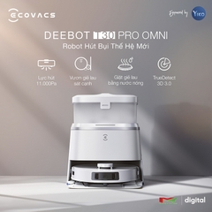 Robot hút bụi, lau nhà Ecovacs Deebot T30 Pro Omni (Trắng)