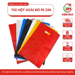 Túi hột xoài PE Zin màu ĐỎ bóng dẻo dai, dày dặn, đựng quần áo, mỹ phẩm, trái cây, đủ size (1kg)