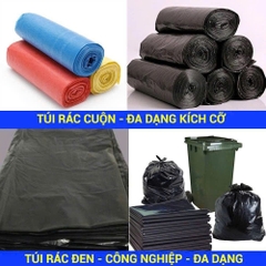 Túi rác đen Công nghiệp bóng, dày đủ size [5KG/SIZE]