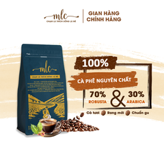 Mix 70% Robusta + 30% Arabica - Hạt nguyên chất