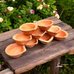 Đế Nến Gốm Đất Nung Tealight Diya Ấn Độ 5x2.5cm