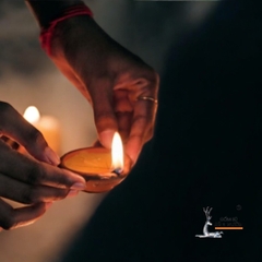 Đế Nến Gốm Đất Nung Tealight Diya Ấn Độ 5x2.5cm
