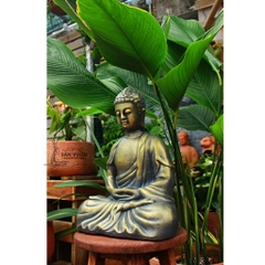 Tượng Gốm Đất Nung Hình Phật Ngồi Khoanh Chân - Gốm Sứ Sân Vườn