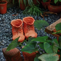 Chậu Gốm Đất Nung Hình Chiếc Giày - Gốm Sứ Sân Vườn