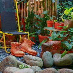 Chậu Gốm Đất Nung Hình Chiếc Giày - Gốm Sứ Sân Vườn