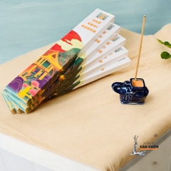 Combo Đế Gốm + 100g Nhang Sạch Hương Bài 32cm - Nhang Thơm Tự Nhiên, An Toàn Cho Sức Khỏe