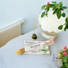 Combo Đế Gốm Cắm Nhang Và Nhang Thiền Thảo Mộc - Gốm Sứ Sân Vườn