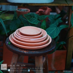 Đĩa Lót Chậu Gốm Đất Nung Nhiều Size ( Từ 5 - 15cm ) - Gốm Sứ Sân Vườn