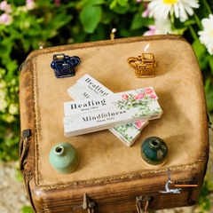 Combo Đế Gốm Cắm Nhang Và Nhang Thiền Thảo Mộc - Gốm Sứ Sân Vườn